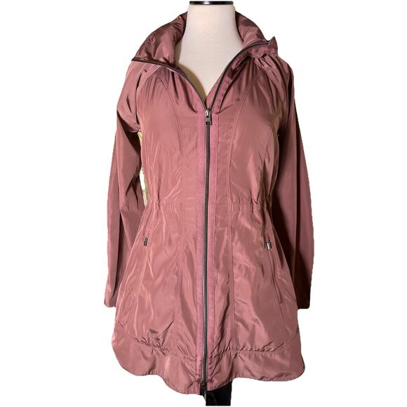Athleta Drip Drop Jacket Size XXS Hearth Rose Coat Gym Rain Resistant Outdoor - Picture 2 of 6